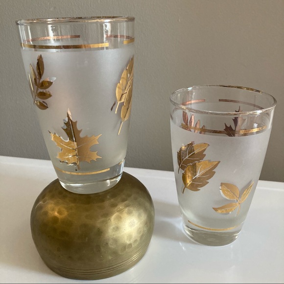 Libbey Gold Leaf Glasses - Picture 2 of 7